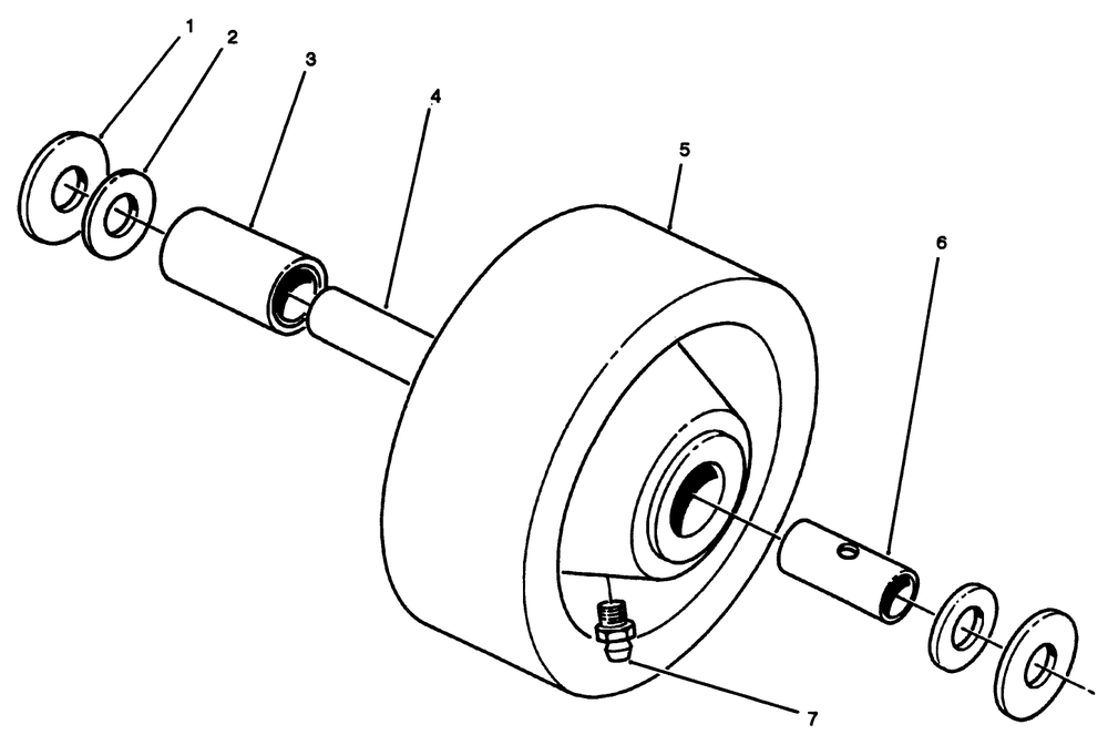 Phenolic Caster Wheel No. 27-1050 (Optional) Diagram and Parts List for 30575 390001 - 399999 Toro Lawn Mower
