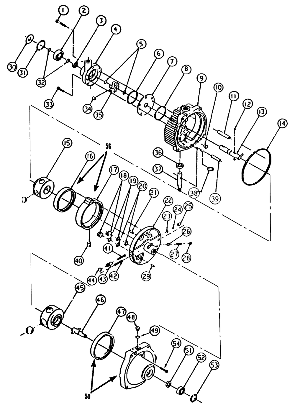 Transmission Eaton Diagram and Parts List for 31-10K803 2000001 - 2999999 Toro Lawn Tractor