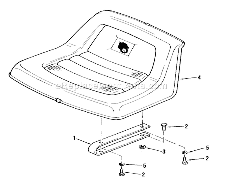 Seat And Suspension Diagram and Parts List for 82-08BP01 1978 Toro Lawn Tractor