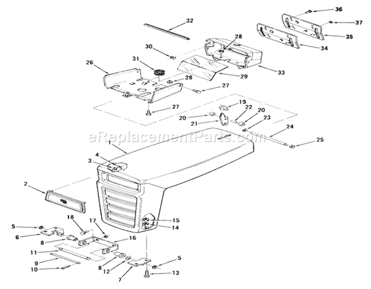 Frame, Sheet Metal And Covers Diagram and Parts List for 82-08BP01 1978 Toro Lawn Tractor