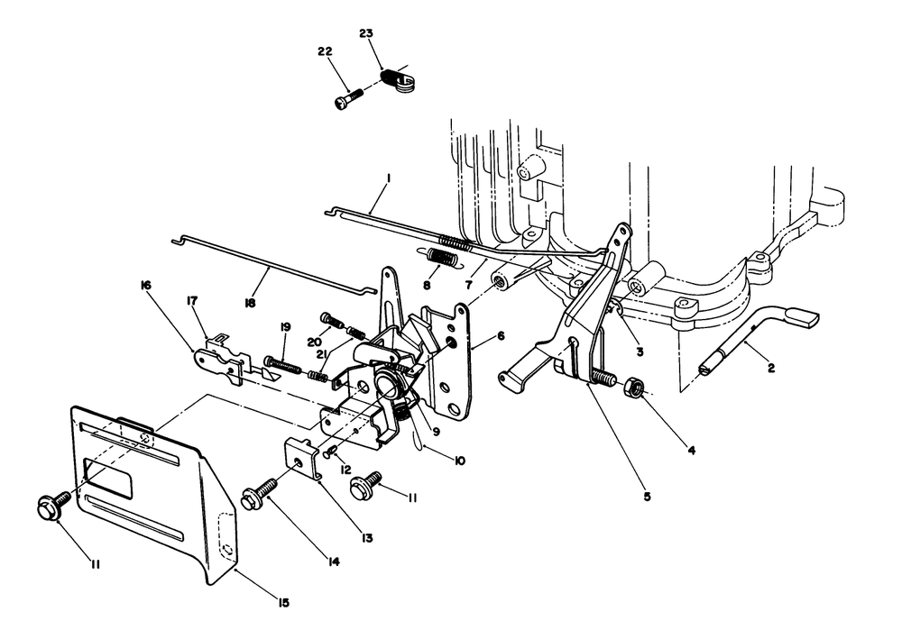 Governor Assembly (Engine No. Vmj8) Diagram and Parts List for 26625CG 9000001 - 9999999 Toro Lawn Mower