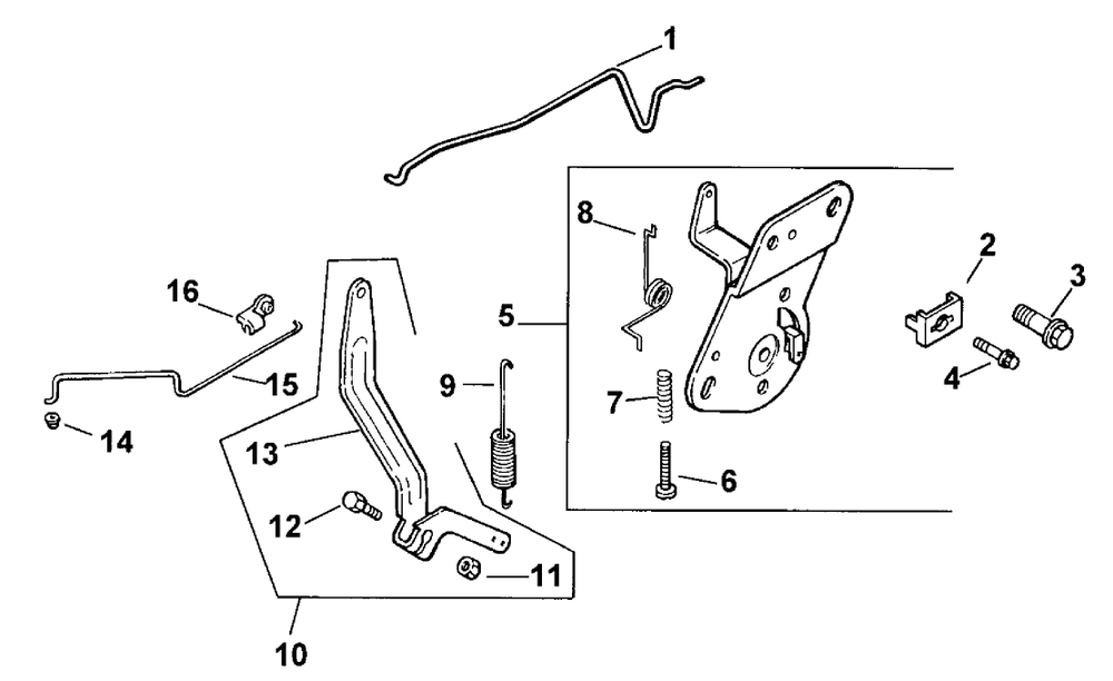 Engine Controls Diagram and Parts List for 30177 991352 - 999999 Toro Lawn Tractor Accessories