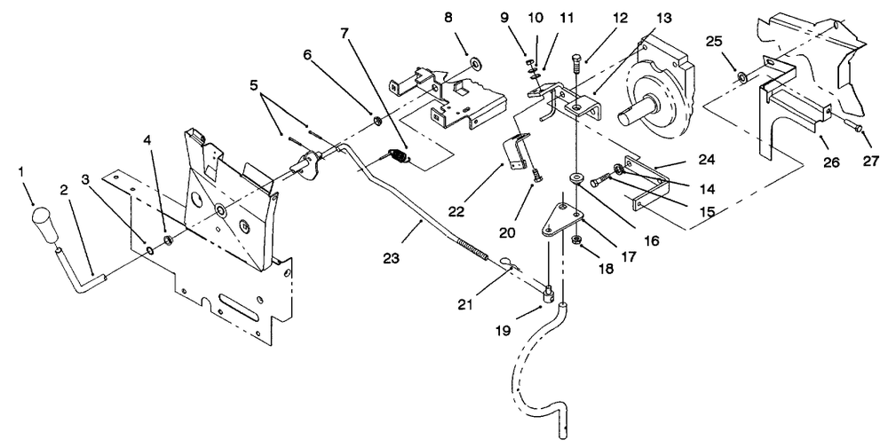 Pto Clutch System Diagram and Parts List for 73521 6900001 - 6999999 Toro Lawn Tractor