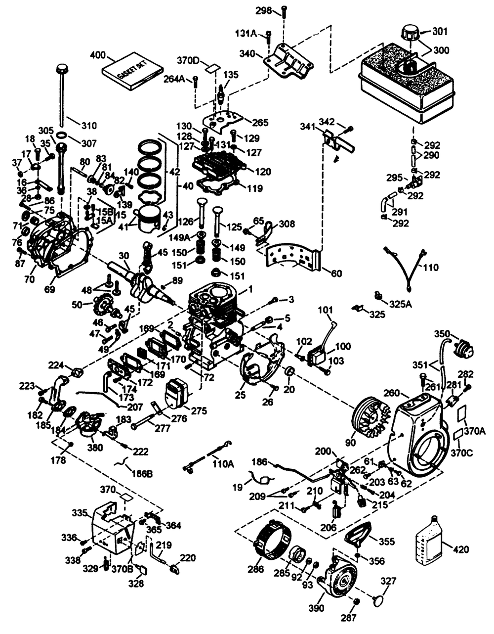 Tecumseh Engine Model Hmsk100-159227u Diagram and Parts List for 38555 69000001 - 69999999 Toro Snow Blower