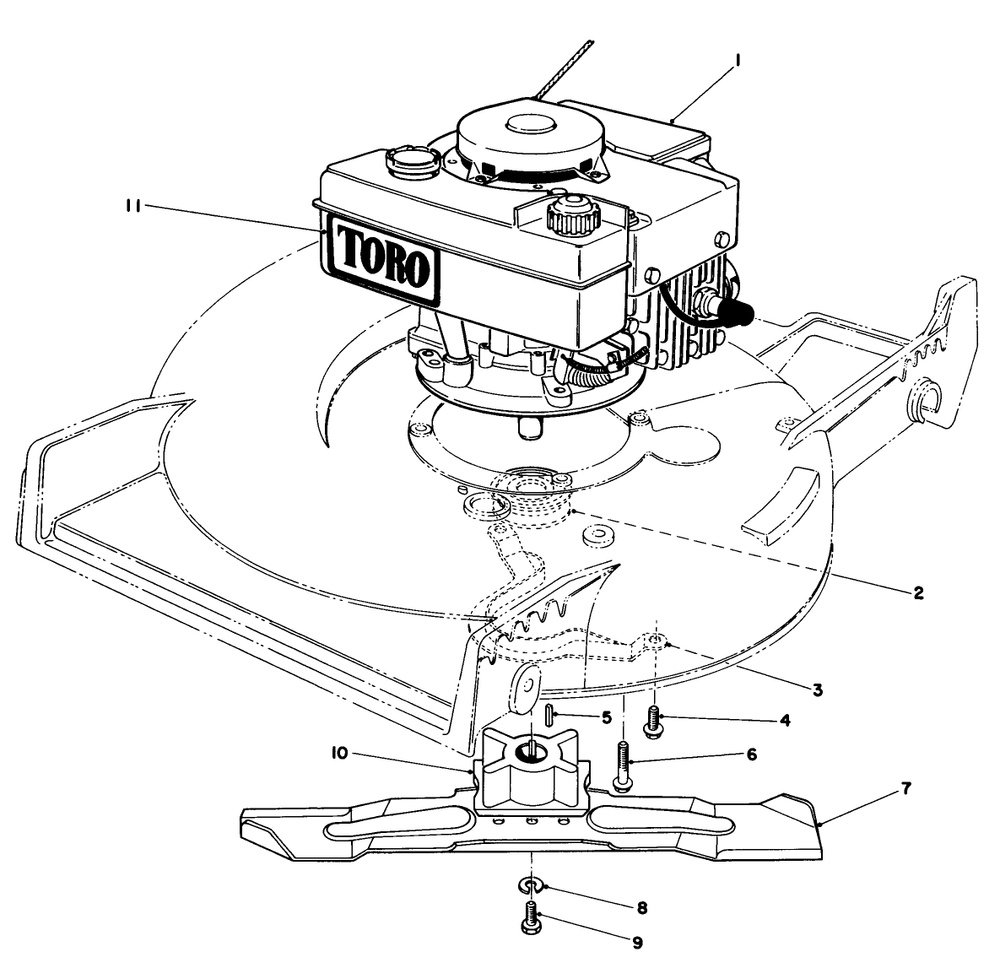 Engine Assembly Diagram and Parts List for 20675 4000001 - 4999999 Toro Lawn Mower