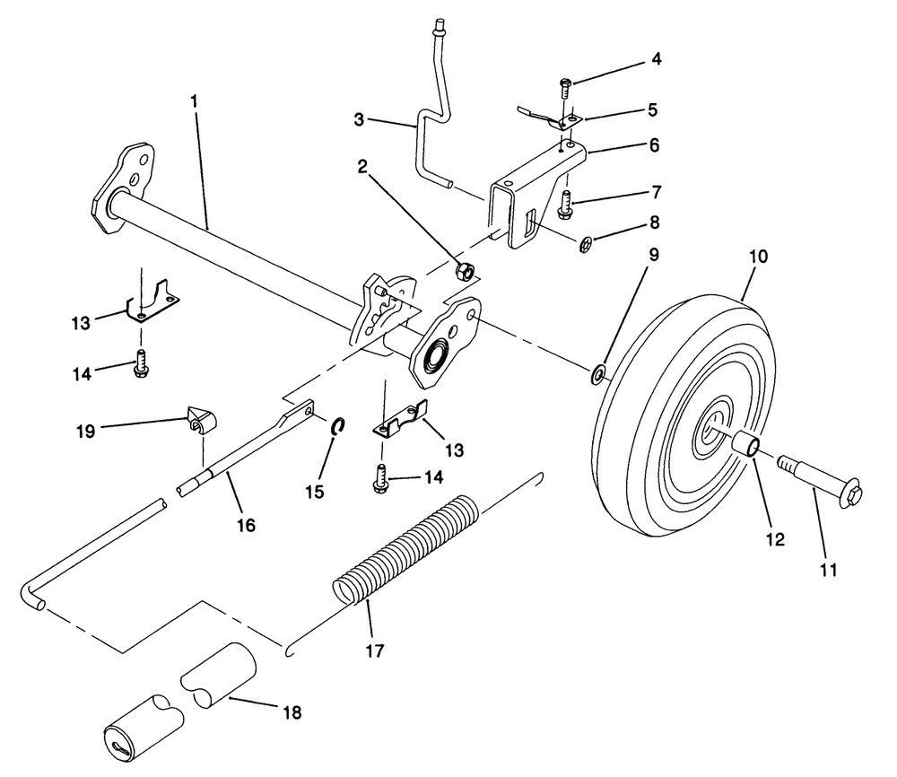 H.P. Rear Axle Assembly (Model No. 20901b Only) Diagram and Parts List for 20906B 2000001 - 2999999 Toro Lawn Mower