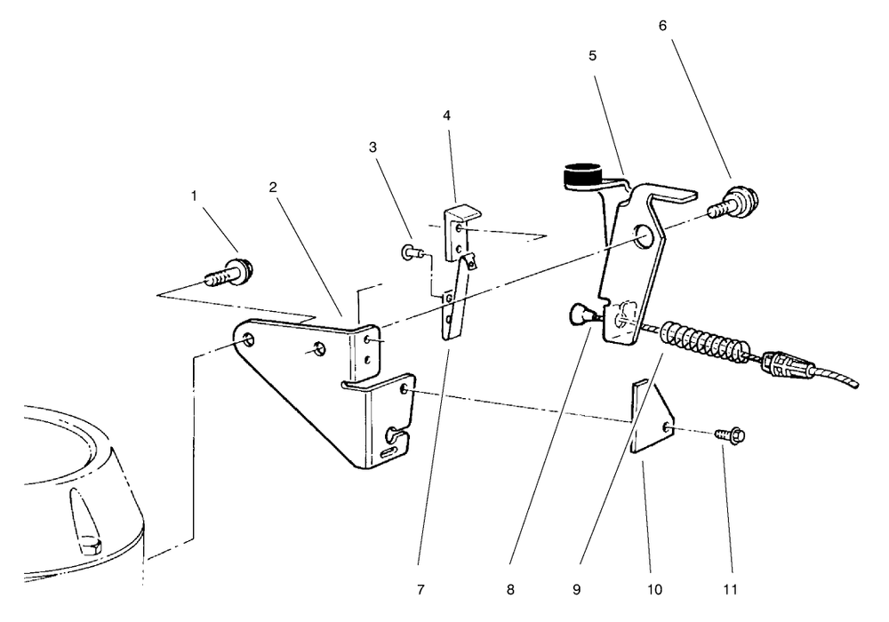 Brake Assembly Diagram and Parts List for 22040 7900001 - 7999999 Toro Lawn Mower