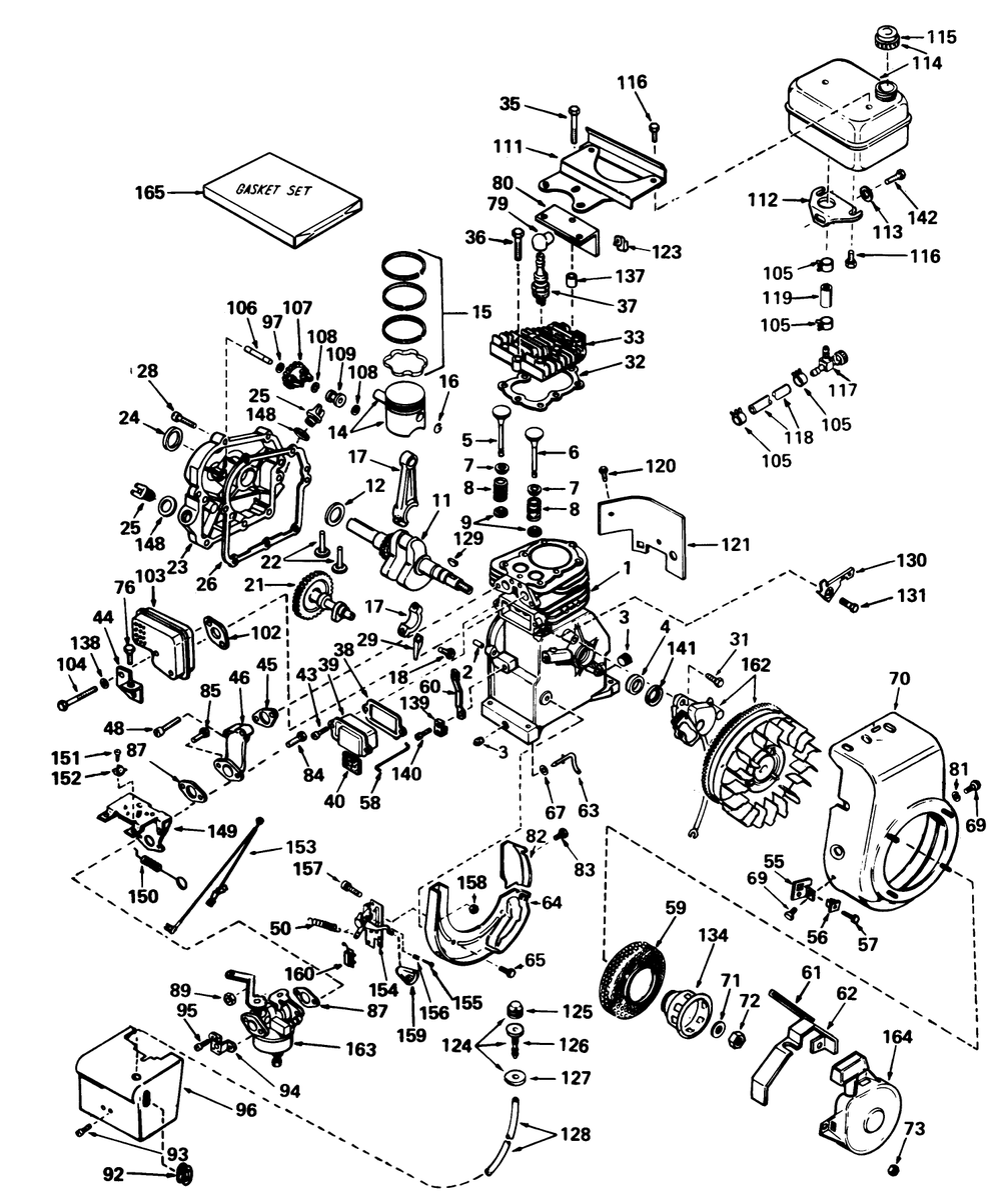 Engine Tecumseh Model Hs40-55513e Diagram and Parts List for 38010 9000001 - 9999999 Toro Snow Blower