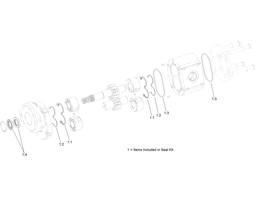 Hydraulic Gear Pump Assembly No. 131-8947 Diagram and Parts List for 23803 400000000 - 999999999 Toro Lawn Tractor Accessories