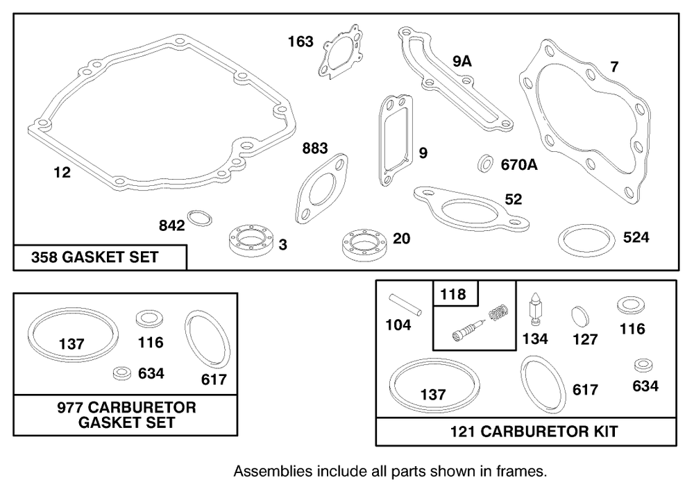 Engine Briggs & Stratton Model 127702-0645-01 (Serial No. 8900001-8901373) Diagram and Parts List for 16401 890000001 - 899999999 Toro Lawn Mower