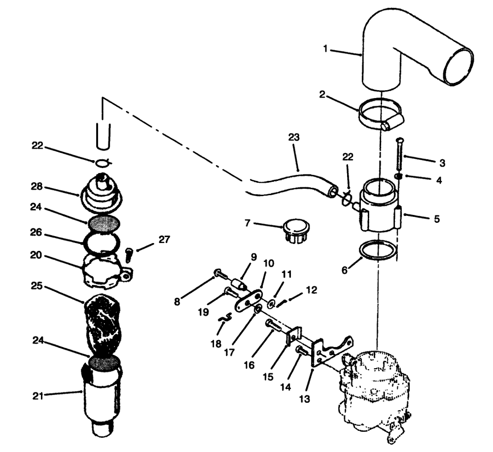 Air Cleaner & Choke-Onan P220g Type I/10808d Diagram and Parts List for 30620 490001 - 499999 Toro Lawn Tractor