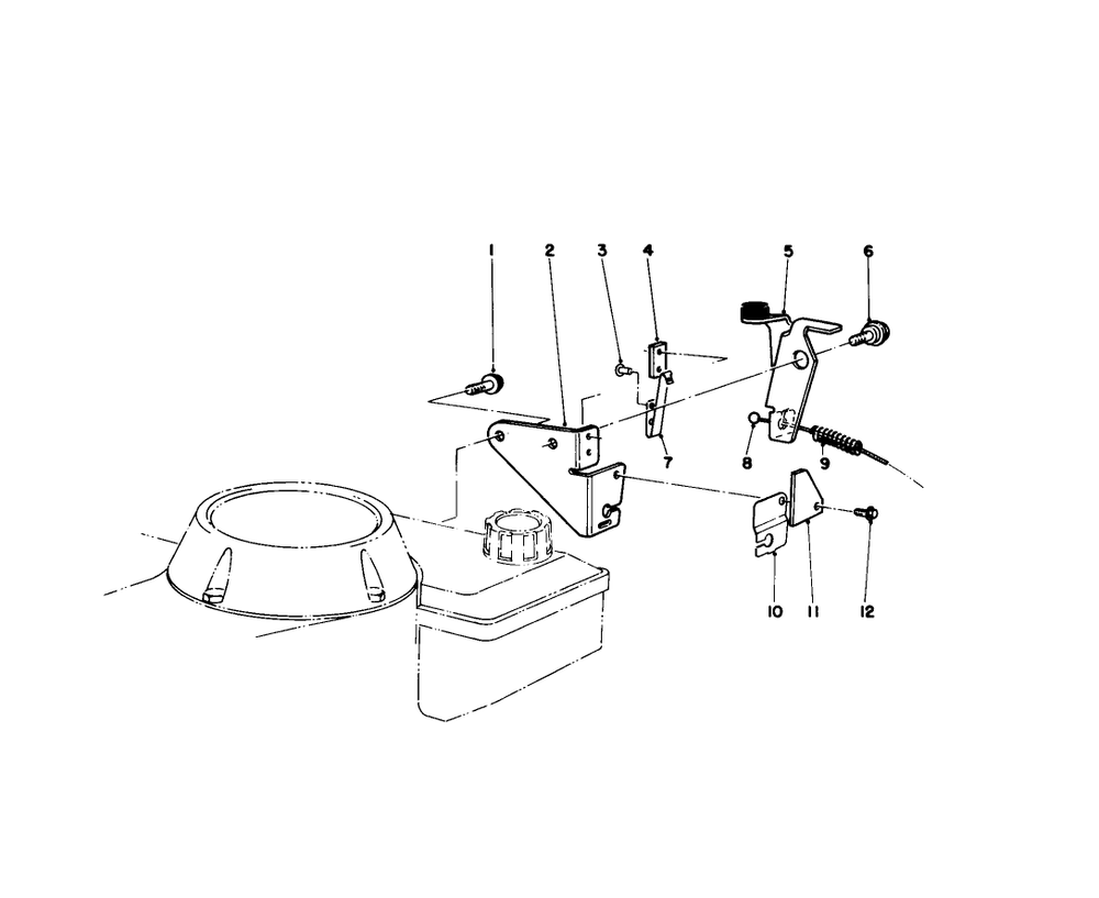 Brake Assembly Diagram and Parts List for 16585 8000001 - 8004251 Toro Lawn Mower