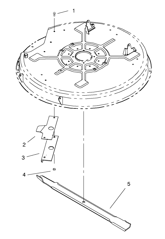 Baffle & Blade Assembly Diagram and Parts List for 79096 9900001 - 9999999 Toro Lawn Tractor Accessories
