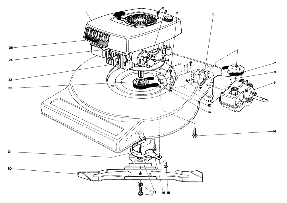 Engine Assembly (Model No. 16890) Diagram and Parts List for 16890 2000001 - 2999999 Toro Lawn Mower