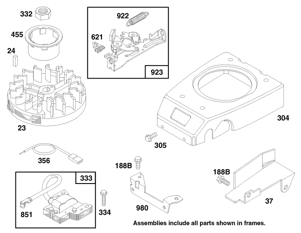 Engine Gts 150 Diagram and Parts List for 20464 7900001 - 7999999 Toro Lawn Mower