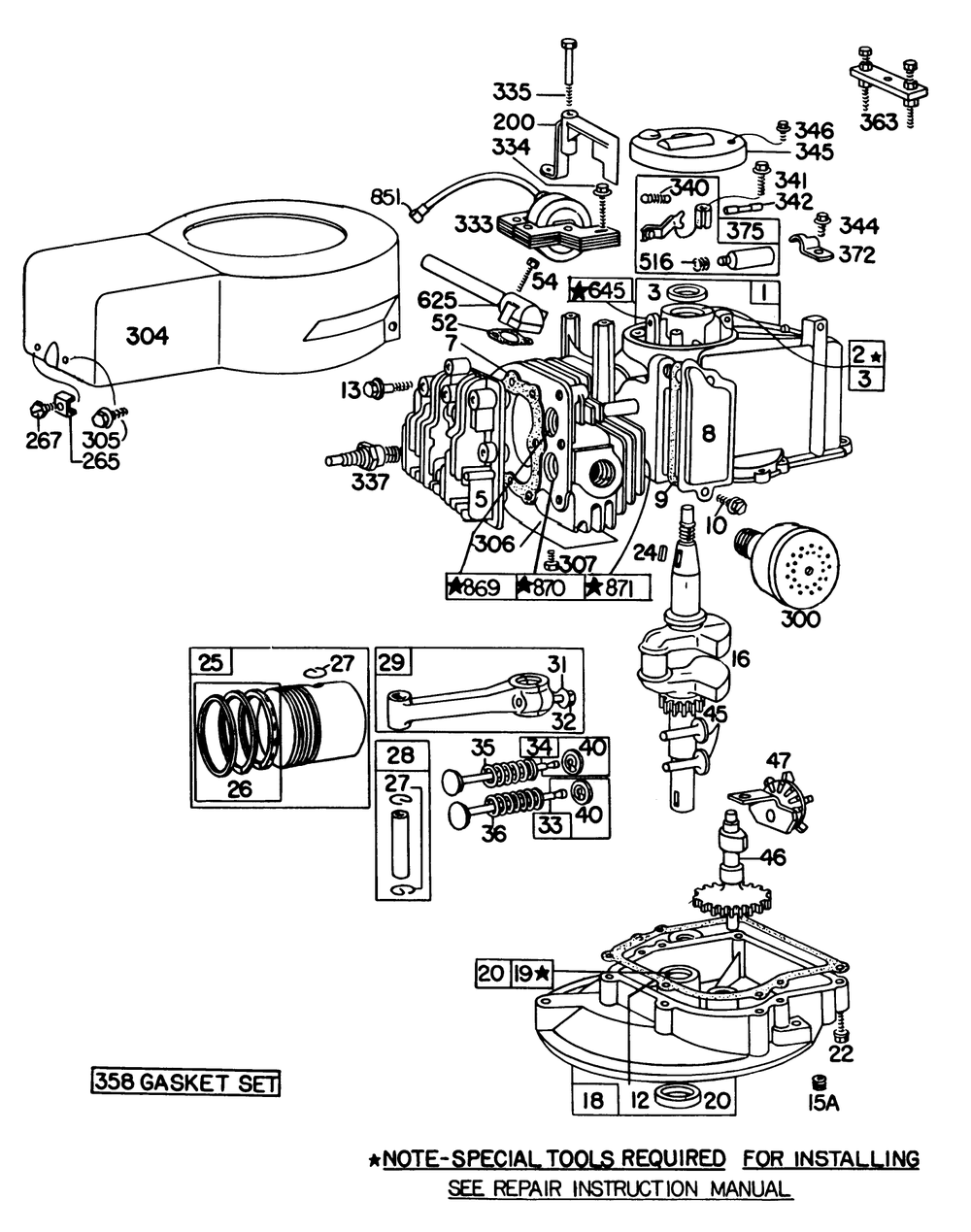 Briggs & Stratton Engine Model No. 92908-2055-01 Diagram and Parts List for 16930 0000001 - 0999999 Toro Lawn Mower