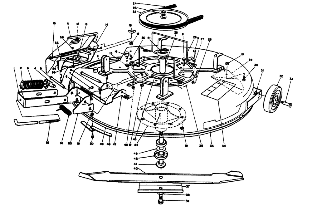 Mower Assembly-Recycler Diagram and Parts List for 56185 2000001 - 2999999 Toro Lawn Tractor