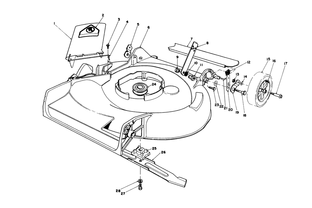 Housing Assembly Diagram and Parts List for 16775 6000001 - 6999999 Toro Lawn Mower