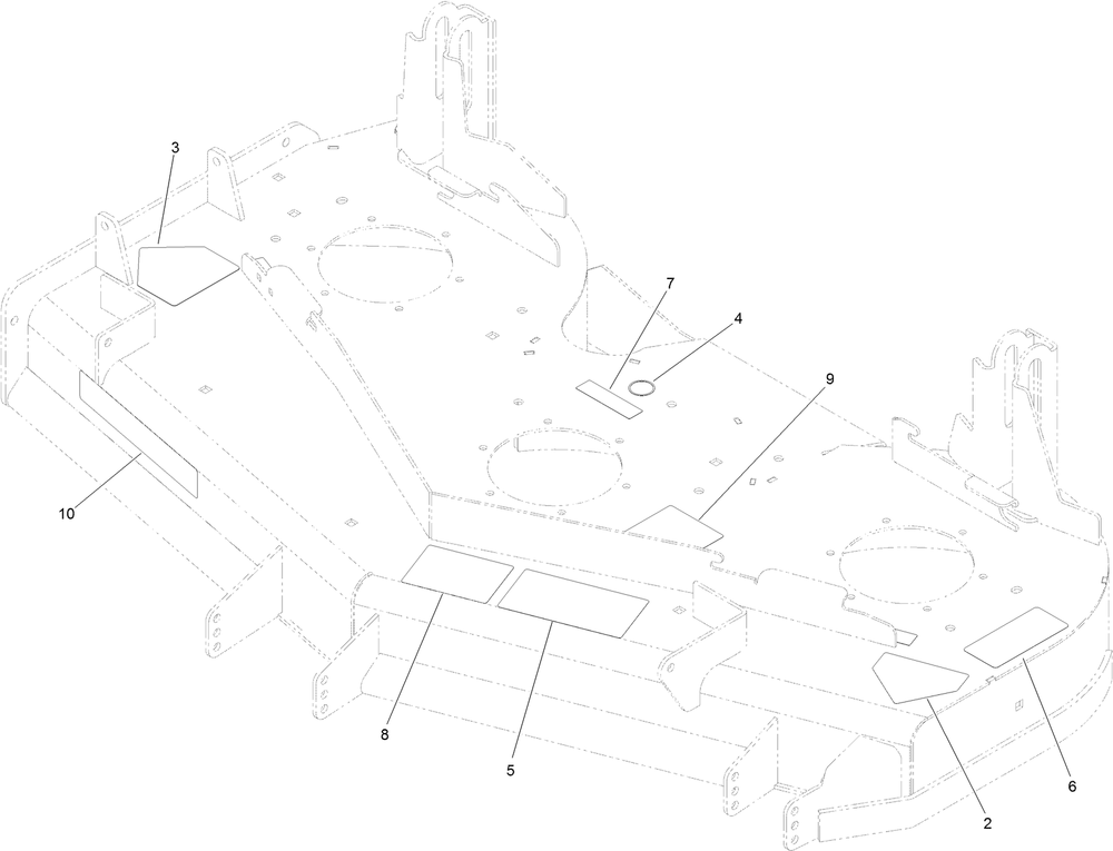 Deck Decal Assembly Diagram and Parts List for 74141 (314000001-314999999)(2014) Toro Lawn Mower