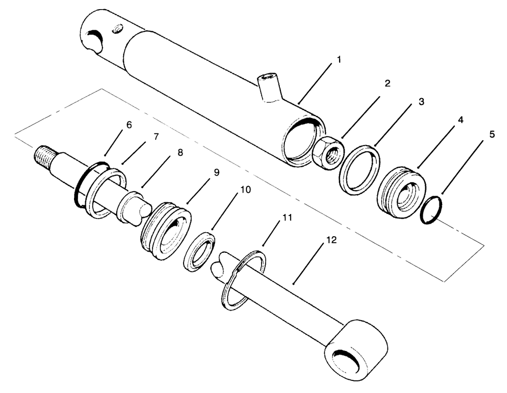 Hydraulic Cylinder N0. 68-9700 Diagram and Parts List for 30620 690001 - 699999 Toro Lawn Tractor