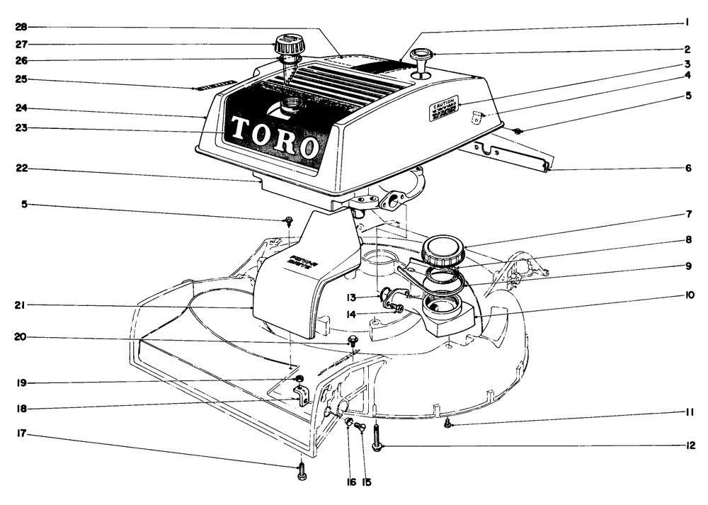 Engine Assembly Model No. 20571 Diagram and Parts List for 20571 1000001 - 1999999 Toro Lawn Mower