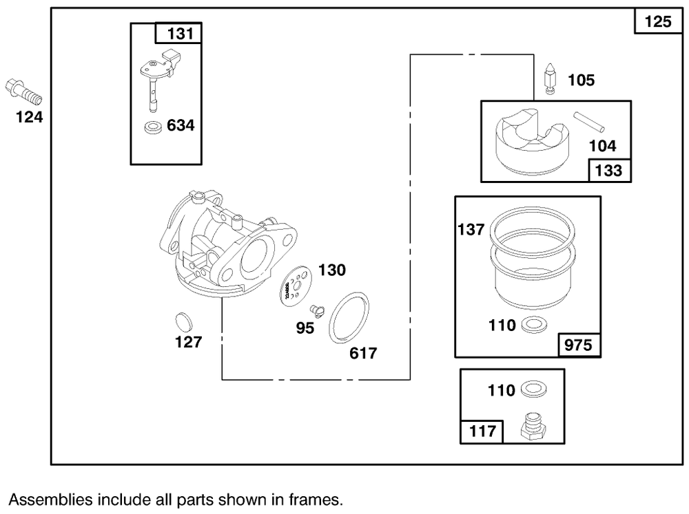 Engine Briggs & Stratton Model 12f802-0650-01 Diagram and Parts List for 20776 7900001 - 7999999 Toro Lawn Mower