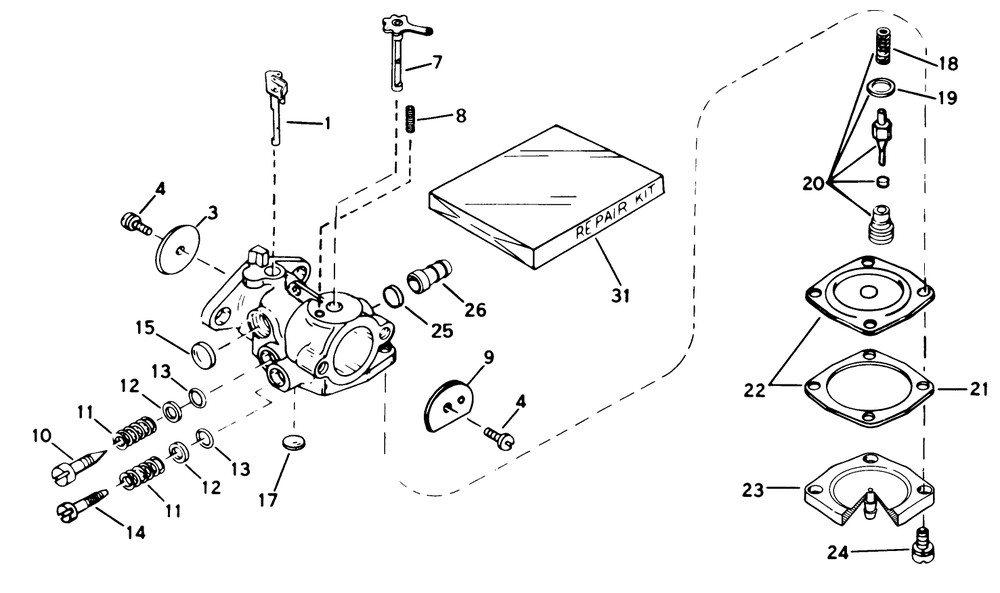 Carburetor No. 632142a Diagram and Parts List for 38162 9000001 - 9999999 Toro Snow Blower
