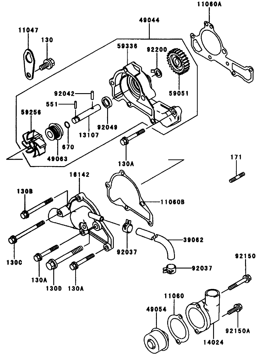 Cooling Equipment Diagram and Parts List for 74212 (990001-991000)(1999) Toro Lawn Mower