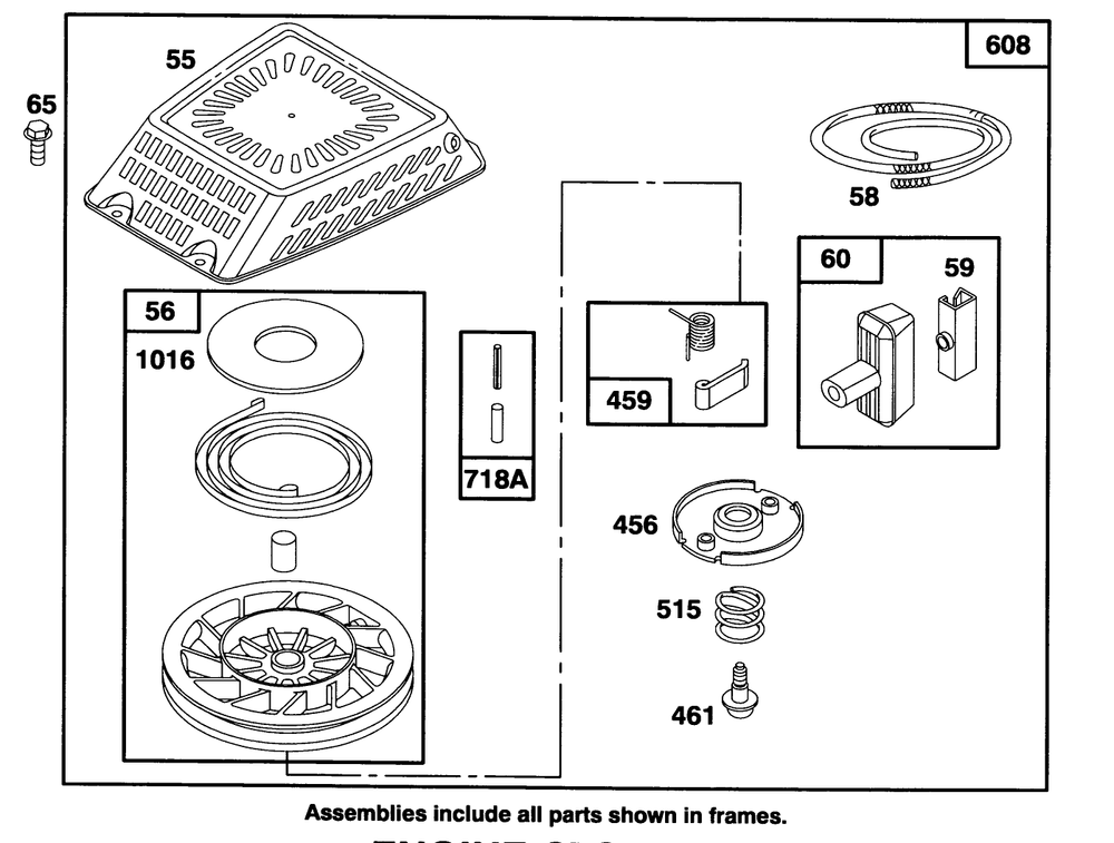 Engine Gts 150 Diagram and Parts List for 20922B 49000001 - 49999999 Toro Lawn Mower
