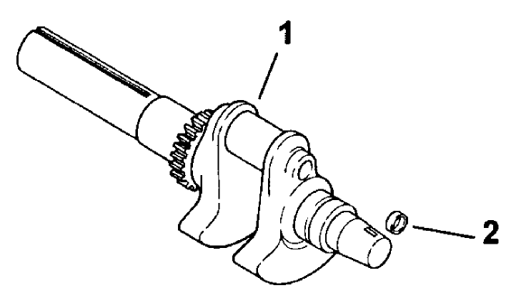 Crankshaft Diagram and Parts List for 74182 (890001-890183)(1998) Toro Lawn Tractor