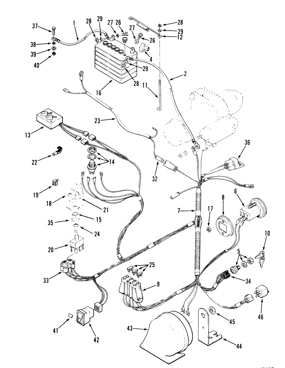 Electrical System Diagram and Parts List for 74140 39000001 - 39999999 Toro Lawn Tractor