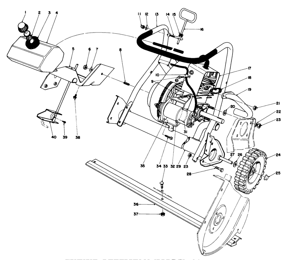 Engine Assembly (Model 38130) Diagram and Parts List for 38130 9000001 - 9999999 Toro Snow Blower