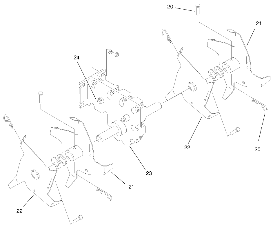 Tine Assembly Diagram and Parts List for 58356 79000001 - 79999999 Toro Cultivator