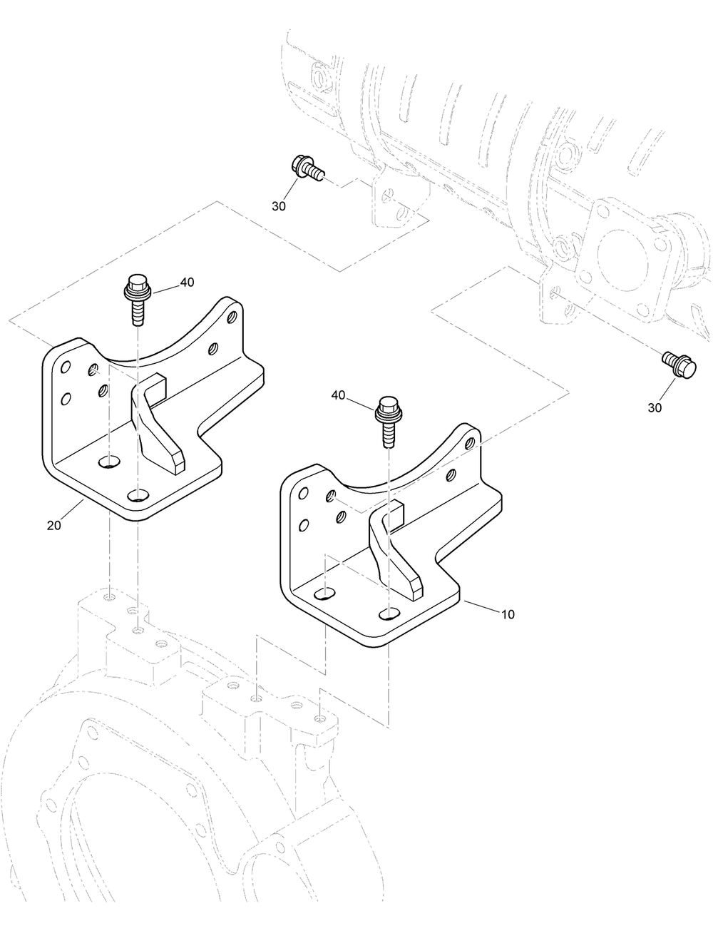 Diesel Oxidation Catalyst Muffler Bracket Assembly Diagram and Parts List for 22530 414400000 - 999999999 Toro Lawn Tractor Accessories