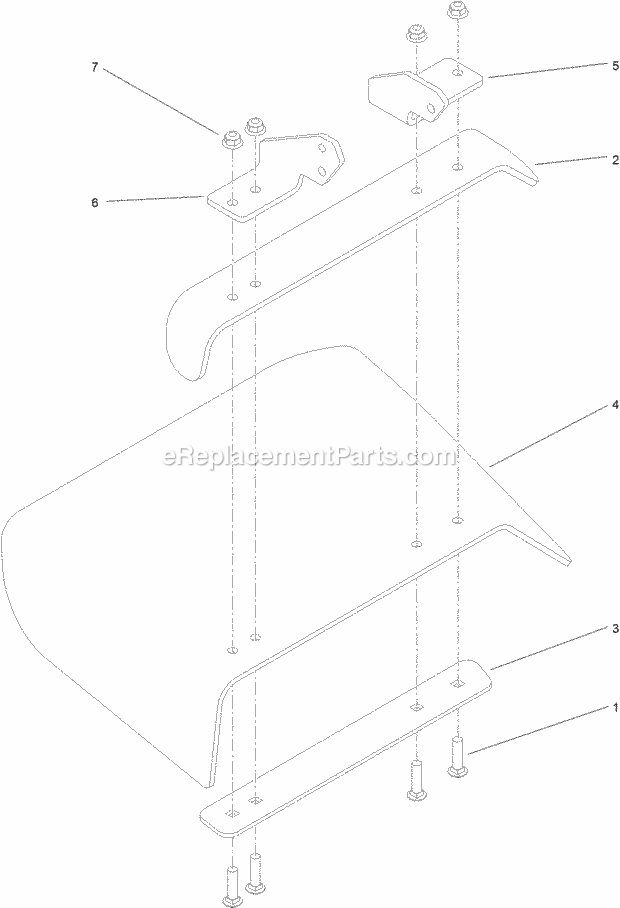 Deflector Assembly No. 120-2451 Diagram and Parts List for 74588 314000001-314999999 Toro Lawn Mower