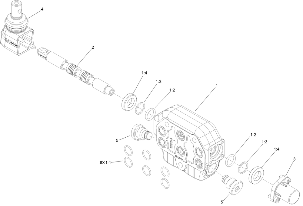 Series Valve Section Assembly No. 139-1339 Diagram and Parts List for 22983 410480000 - 411799999 Toro Lawn Tractor Accessories