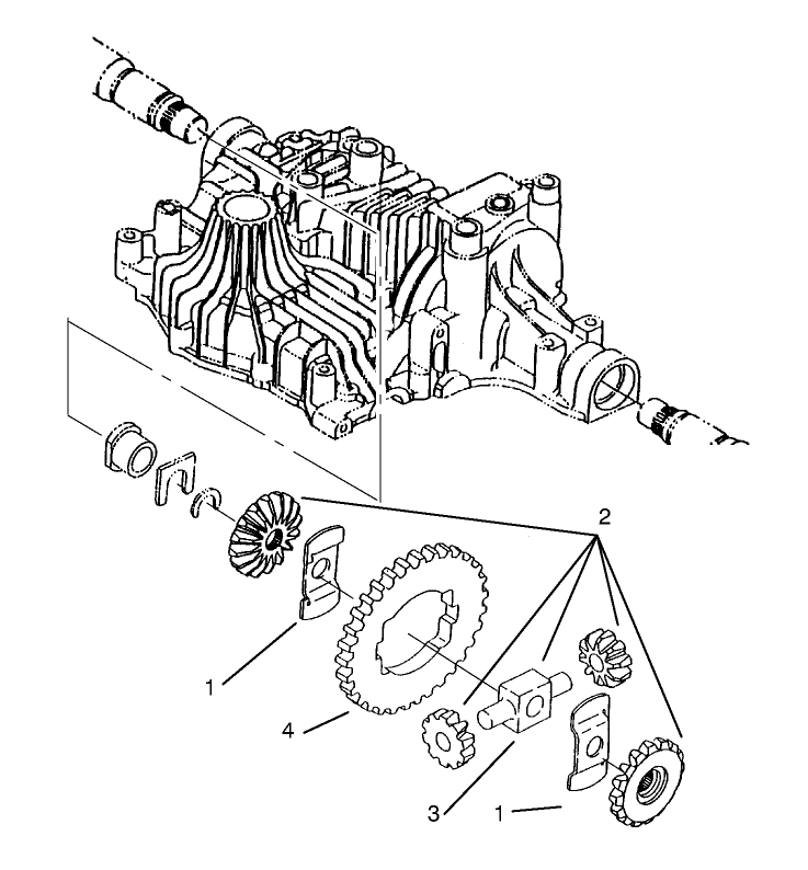 Differential Gear Diagram and Parts List for 72102 8900001 - 8900399 Toro Lawn Tractor