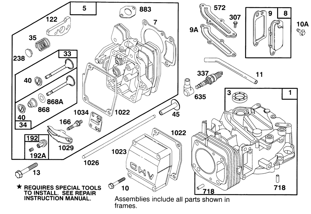 Engine Gts 150 Diagram and Parts List for 22150 6900001 - 6999999 Toro Lawn Mower