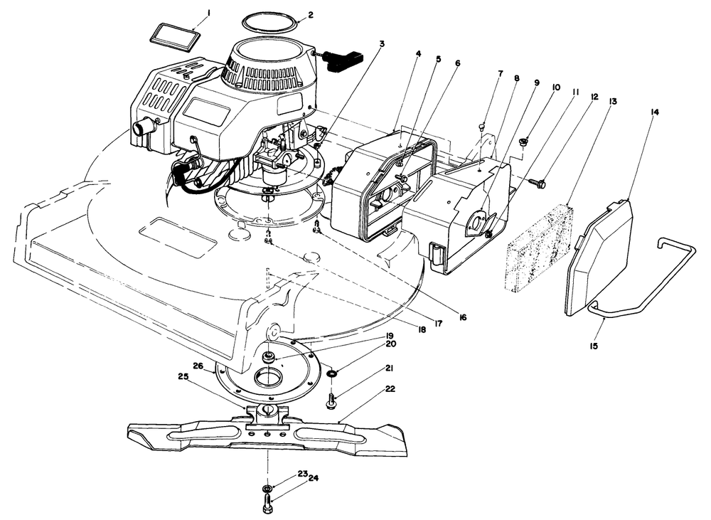 Engine Assembly (Model 22030) Diagram and Parts List for 22030 8000001 - 8999999 Toro Lawn Mower