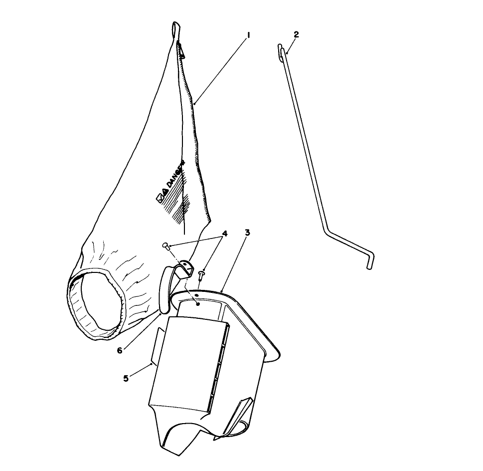 Bagging Kit No. 47-6510 (Optional) Diagram and Parts List for 16212C 9000001 - 9999999 Toro Lawn Mower