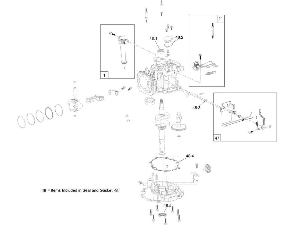 Dipstick, Brake And Governor Arm Assembly Diagram and Parts List for 20942 321000001 - 321999999 Toro Lawn Mower
