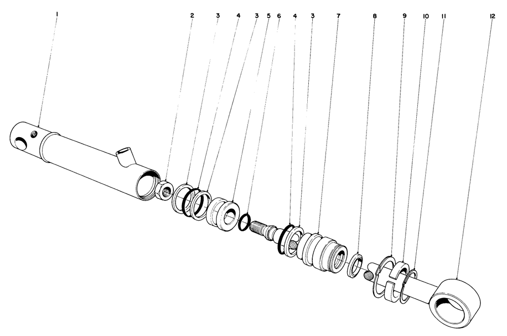 Hydraulic Cylinder 43-5260 Diagram and Parts List for 30775 300001 - 399999 Toro Lawn Tractor