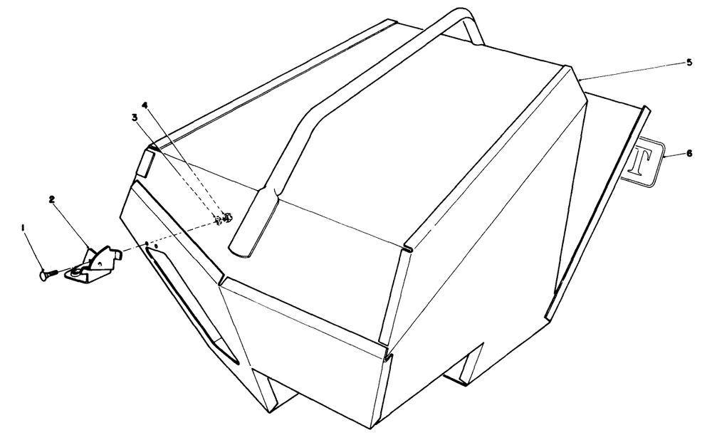 Steel Grass Catcher (Model 22099) (Optional) Diagram and Parts List for 22030 8000001 - 8999999 Toro Lawn Mower