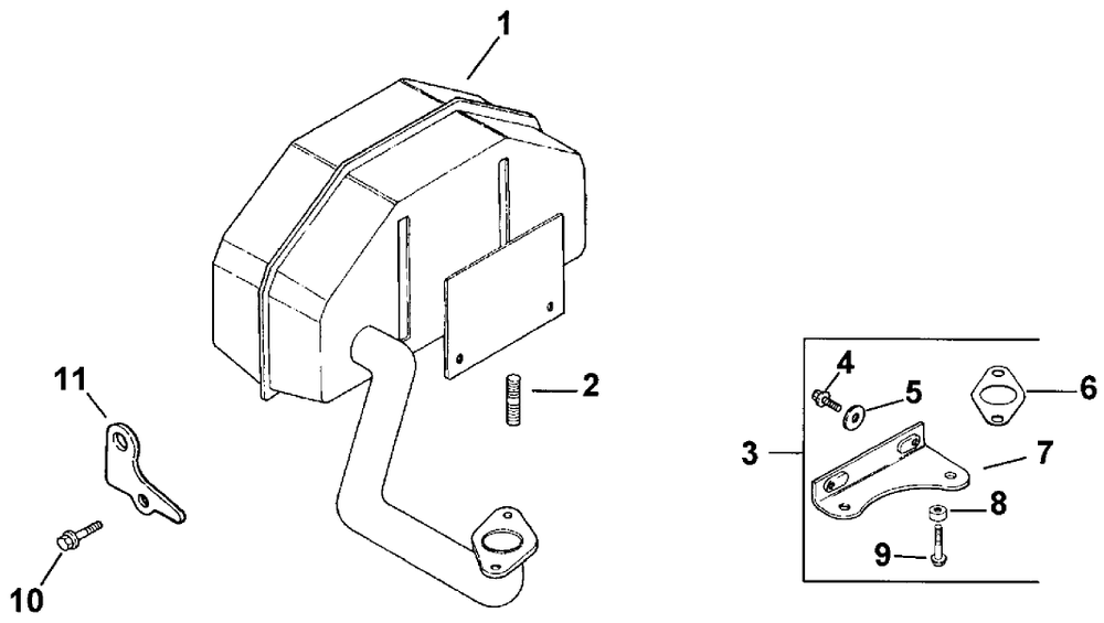 Exhaust-Engine Kohler Model No. C15s Spec 41561 Diagram and Parts List for 30187 795001 - 799999 Toro Lawn Tractor Accessories