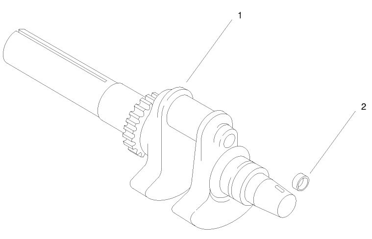 Group 1-Crankshaft Diagram and Parts List for 22304 890001 - 899999 Toro Lawn Tractor Accessories
