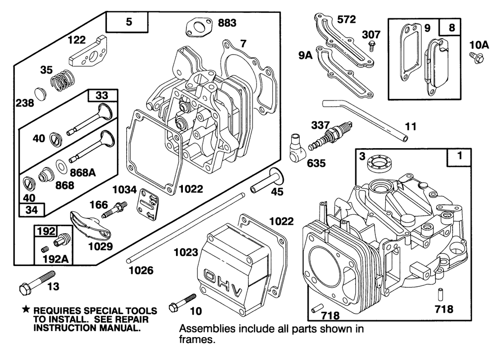 Engine Gts-150 Diagram and Parts List for 20766BC 49000001 - 49999999 Toro Lawn Mower