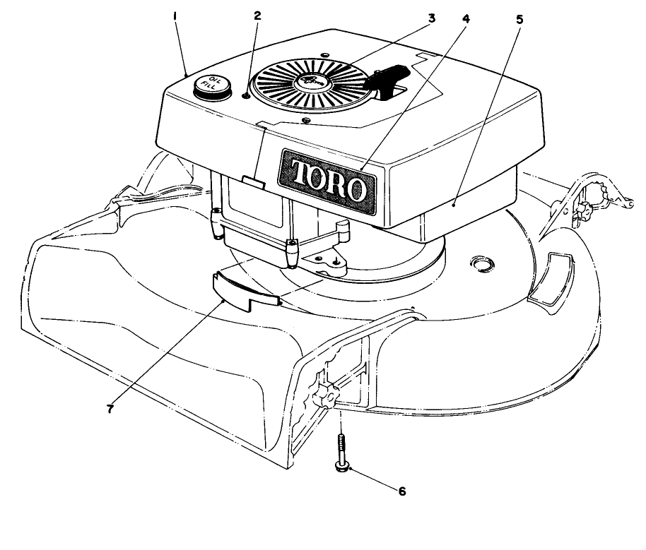 Engine Assembly Diagram and Parts List for 16310 2000001 - 2999999 Toro Lawn Mower