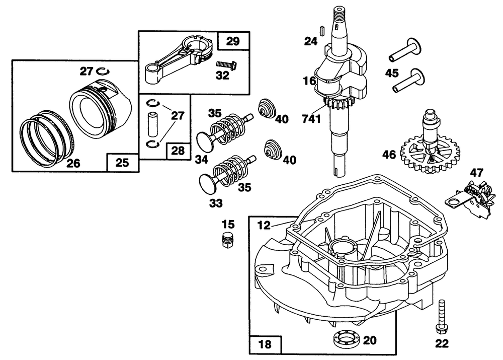 Engine Briggs & Stratton Model 124702-3115-01 Diagram and Parts List for 20218 1000001 - 1999999 Toro Lawn Mower