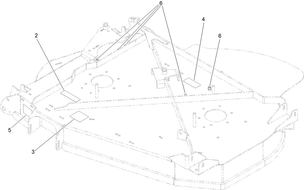 Lh Wing Deck W/Decals Assembly No. 142-6825 Diagram and Parts List for 72144 413000000 - 999999999 Toro Lawn Tractor