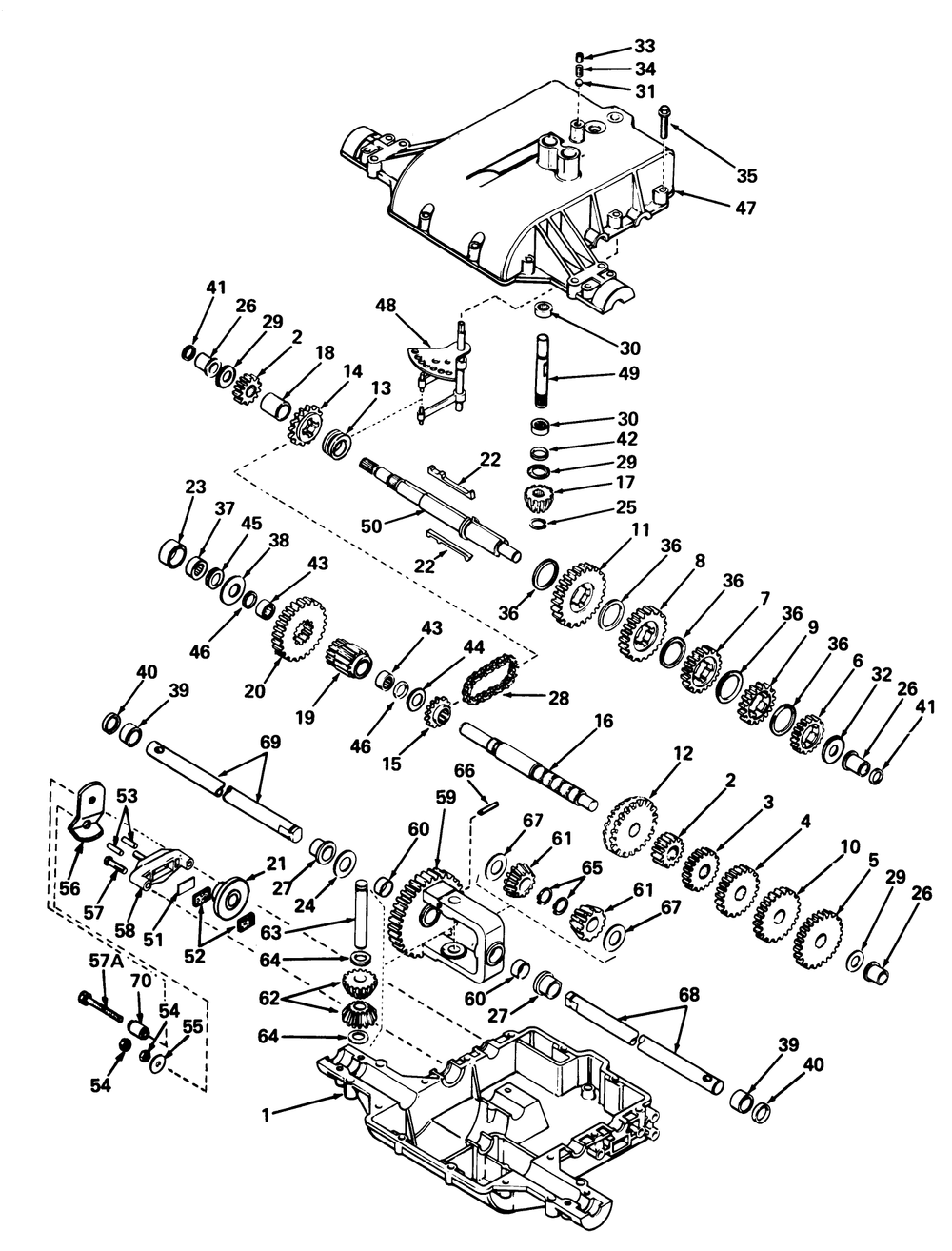 Peerless Transaxle Model 804 Diagram and Parts List for 57305 8000001 - 8999999 Toro Lawn Tractor